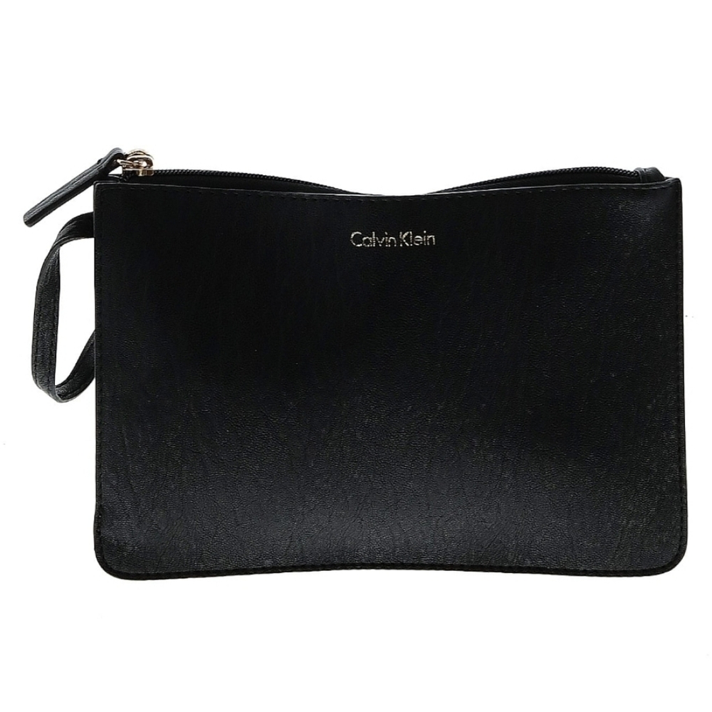 Calvin Klein Black Wristlet - 9.5" L, 6.5" H, 1" D